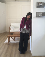 Esseon Checkered Layered Mini Wrap Skirt