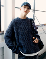 24FW ローゲージケーブルニット ベージュ