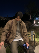 Cali Suede Overfit Rivet Bruson Jacket