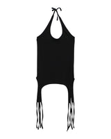 WRAP TAIL HALTER SLEEVELESS