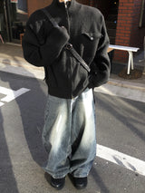 クロークラックカーブドデニムパンツ