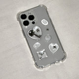 [made]シルバーチャームバーレジンフォンケース