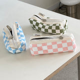 Clam round pencilcase _ Checkerboard celery