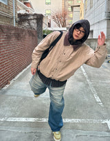 two tone blouson