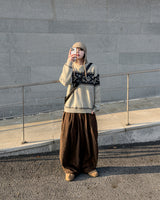 Plush heavy corduroy brushed pants