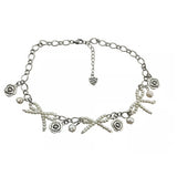 White rose necklace