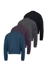 Pleated Knit Wrap Cardigan