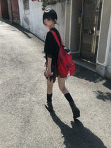 vintage two-tone backpack