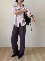 One Tuck Semi-Wide Slacks