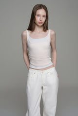 Doubles soft layered camisole top, Pink