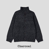 Stack High Neck Button Knit Cardigan