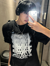 Blurry Lettering Short Sleeve Tee