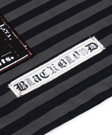 BBD アングザイエティ マルチ パッチ ストライプ Tシャツ (Black&Charcoal)