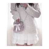 Medium muted pink leopard frame bag (handmade bag)