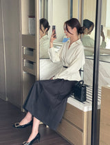 ジュリアンピンタックプリーツロングスカート