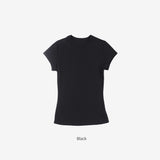 モナラウンドネックスリムフィットショートスリーブTシャツ