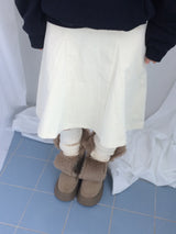 soft corduroy banding skirt