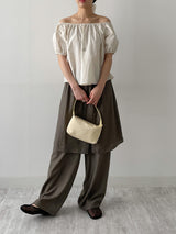 Wrinkle Wrap Layered Banding Pants