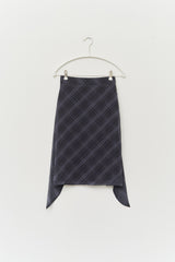 (W) Hike Checked Wrap Skirt
