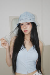 VネックホルターネックパッドスリーブレスTシャツ