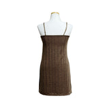 (Set/3color) Damaged Sleeveless Onepiece & Crop Cardigan Set