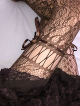Ribbon Strap Mesh Stocking(4colors)