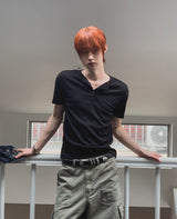 モンテス クロップ ヘンリーネック ショートスリーブ Tシャツ