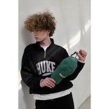 HUKE ロゴ グレー ハーフ ジップアップ MTM