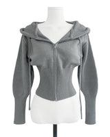 jade slender hood zip-up NT