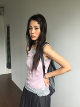 Node frill layered sleeveless top (4color)