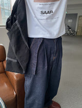 No.1260 ベルトノンフェードデニムパンツ