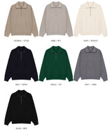 LMN ロニーウォッシャブルオーバーサイズフィットハイネックタートルネックハーフジップアップニットウェア (7 colors)