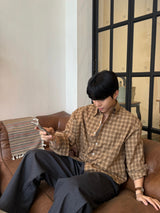 Madele checkered cropped shirt