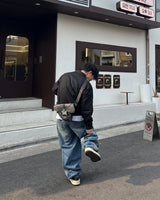CT Color-Block Balloon Denim Pants