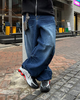 DV Embossed Balloon Denim Pants