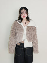Angel Hairri Fur ボレロ ショートジャケット (Semi Cropped Jacket)