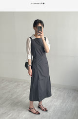 Joanne Nylon Sleeveless Wrap One Piece Long