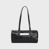 VINTAGE LEATHER CRYSTAL BOSTON BAG_CHARCOAL