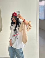 ローズレタリングフォーシーズンボクシー半袖Tシャツ