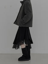 1186 Suede Warmer Sheepskin Long Boots (4cm)