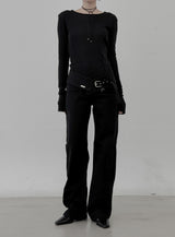 Outsole see-through long-sleeve tee
