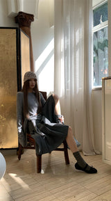 Side strap soft long-sleeve t-shirt