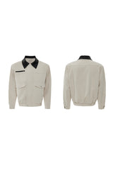 Colorblock Utility Pocket Zip Jacket