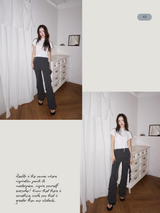 cool frill layered skirt bendable pants