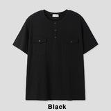 Cooper Two Pocket Half Henley Neck Tee