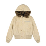 Eloa Fur Collar Short Mustang