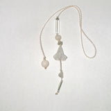 silver drop white flower bookmark