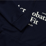 [CROP ITEM] スリムフィットジャージフードジップアップ(3color)