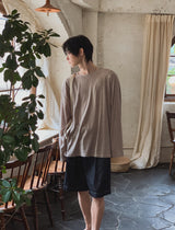 パオバックエラスティックバミューダデニムパンツ