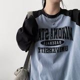 Tace loose fit coloring raglan long-sleeved shirt